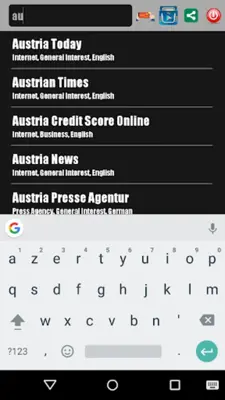 Austrian NewsPapers android App screenshot 1